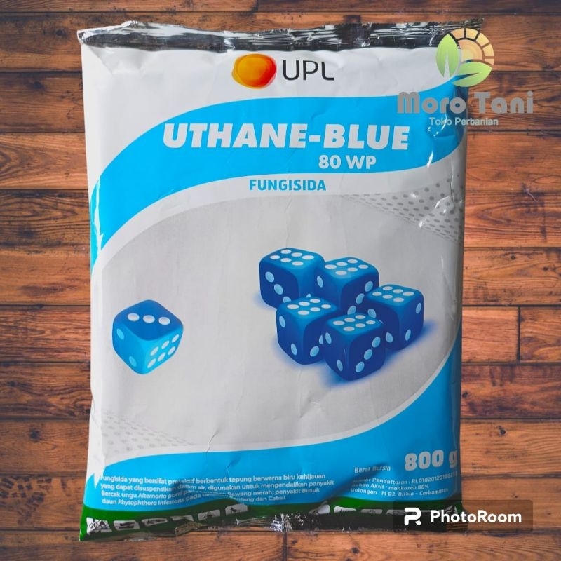 UTHANE BLUE 80 WP Fungisida Kontak 800 Gram