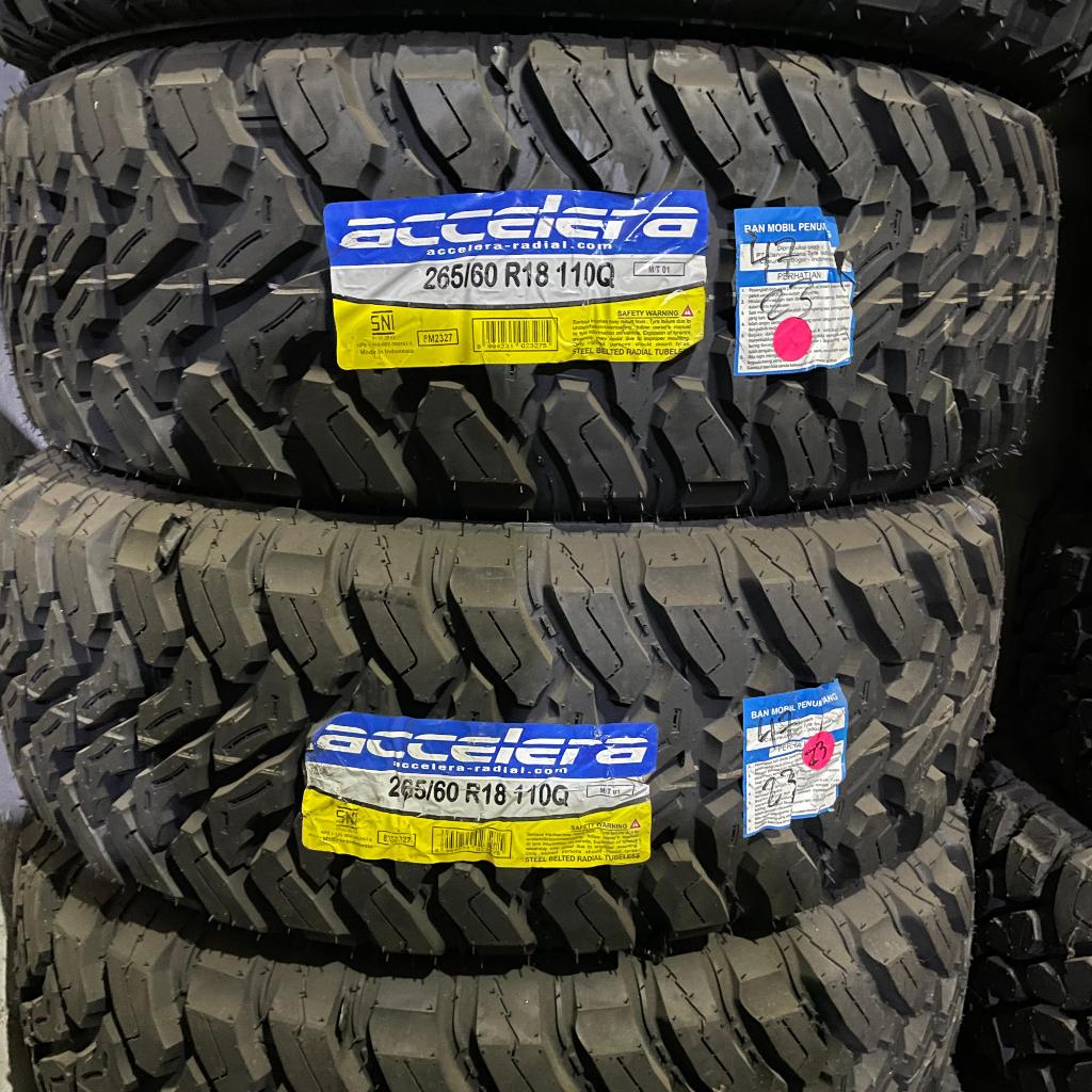ACCELERA M/T-01 265 60 R18 BAN MOBIL PAJERO,FORTUNER RING 18 |BAN TUBLES MUD TERRAIN MT RING 18