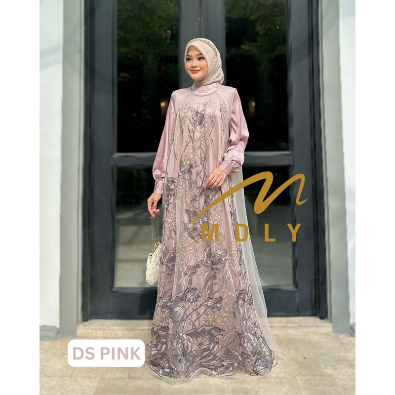 BISA COD / GAMIS MUSLIMAH ARICIA DRESS BY MDLY DRESS PESTA KONDANGAN CANTIK TERBARU EID SERIES