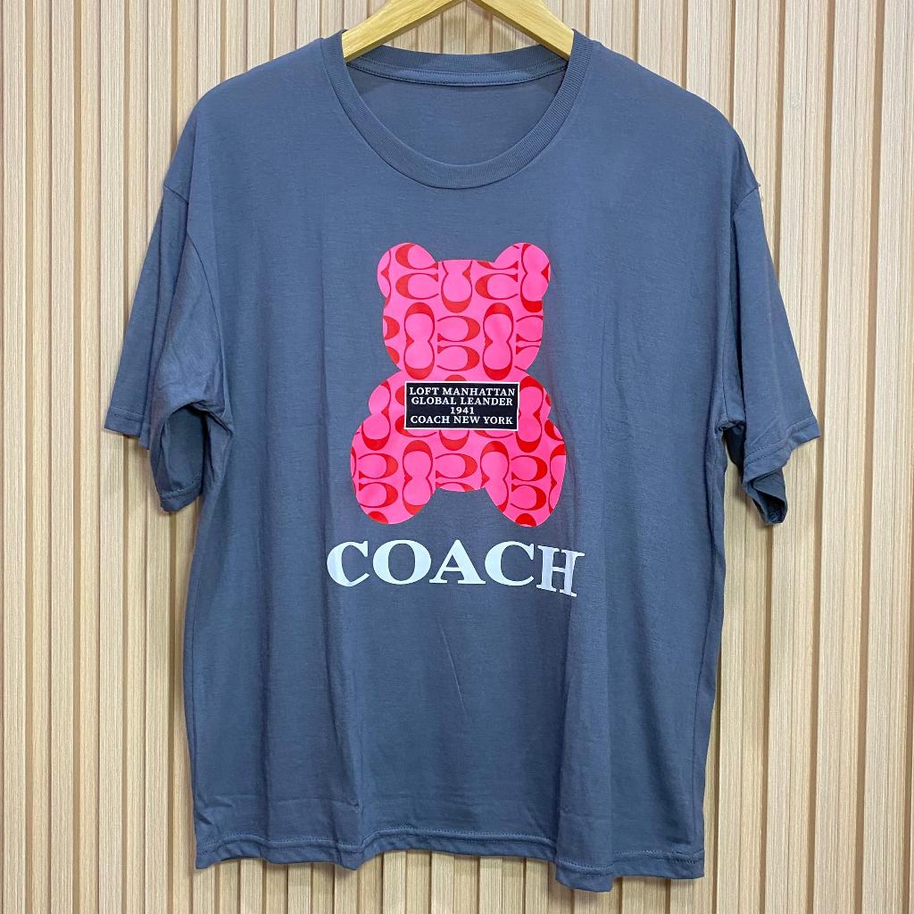 A.12 FASHION KAOS KASUAL WANITA COACH BLUE REAL PICT
