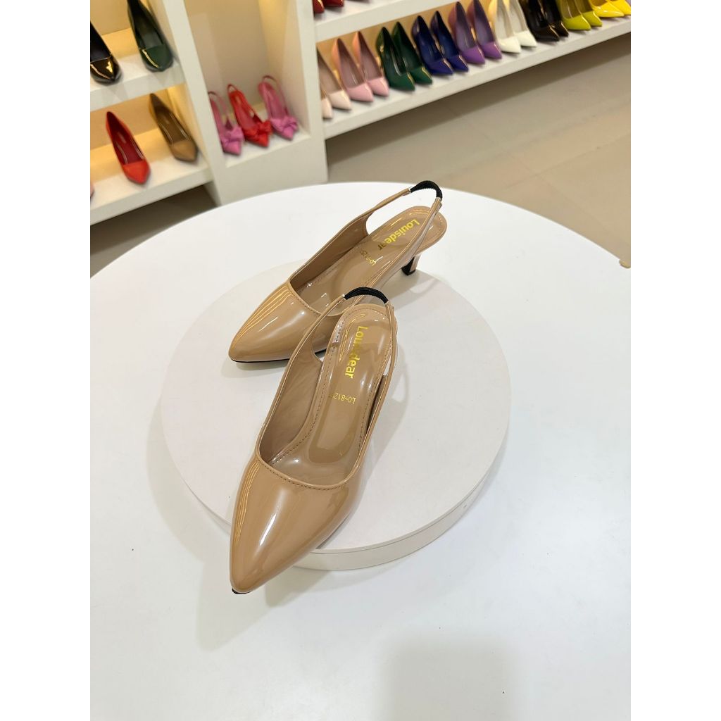 MEDAN - SEPATU WANITA TALI BELAKANG HELLS GLOSY 3 CM