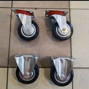 Roda Troli Karet 1 set H/M 4 inch