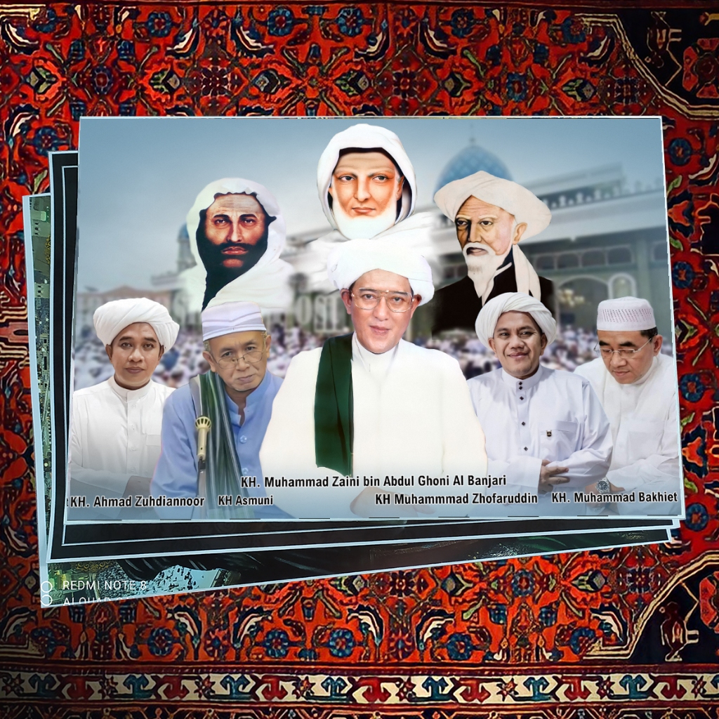 POSTER UKURAN BESAR ATAU JUMBO FOTO ULAMA KALIMANTAN ABAH GURU SEKUMPUL ABAH GURU ZUHDI ABAH GURU UD