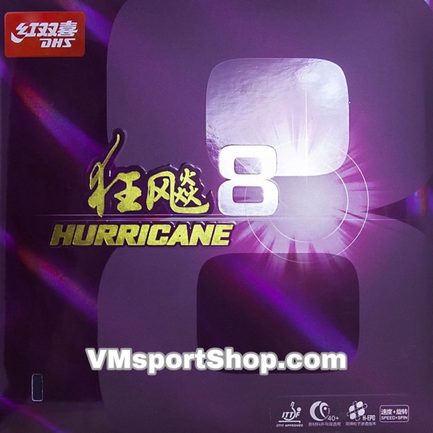 KODE M3N2 DHS Hurricane 8  Karet Rubber Bet Bat Pingpong Tenis Meja