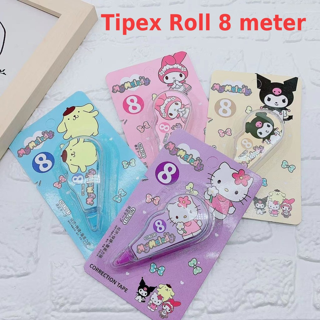 

(ES) E02568 tipex roll kertas sanrio lucu / correction tape murah karakter/Tipex Roll tip-ex kertas fancy tipe-x karakter