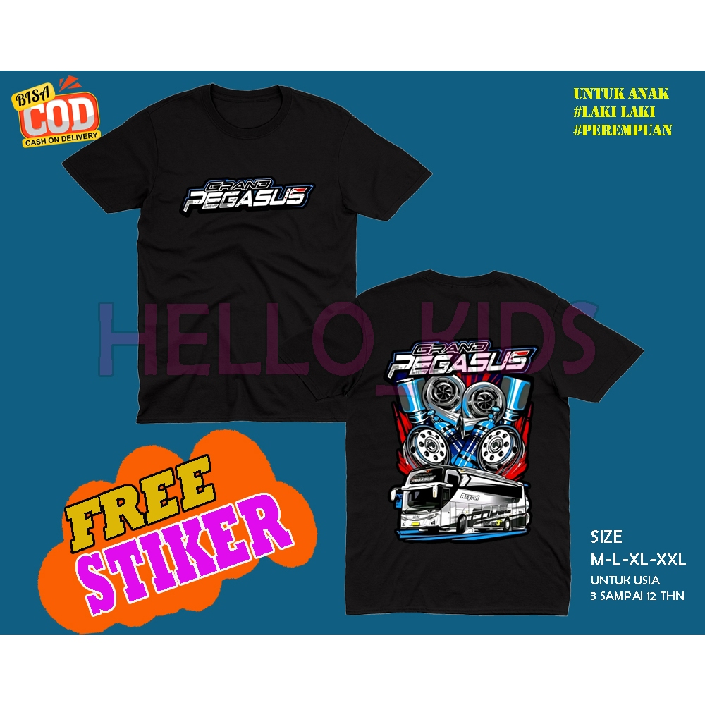 KAOS BAJU ANAK BUS PEGASUS KAOS BAJU ANAK BUS MANIA KAOS BIS ANAK PEGASUS KAOS BAJU ANAK FREE STIKER
