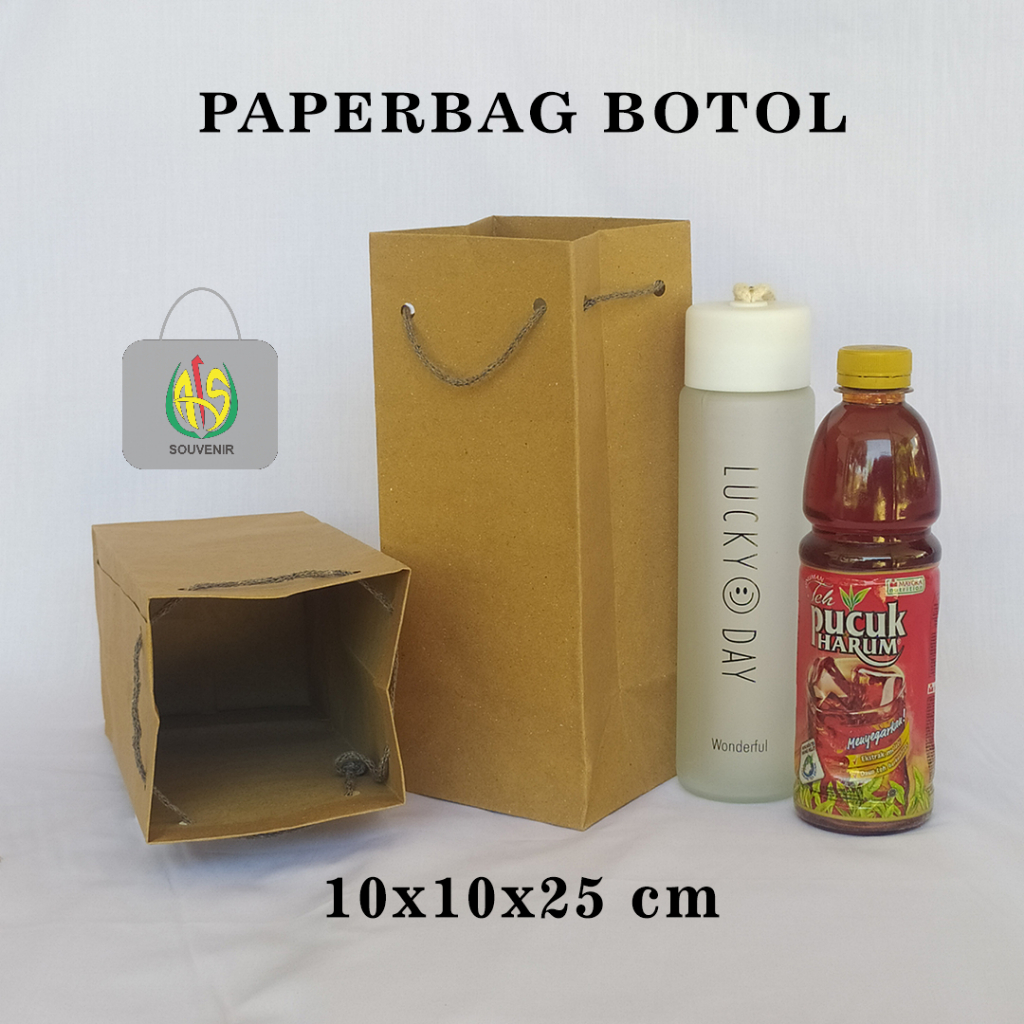 

Tas Souvenir Botol / Cokelat Polos / Ukuran 10x10x25 Cm / Isi 1 Pcs