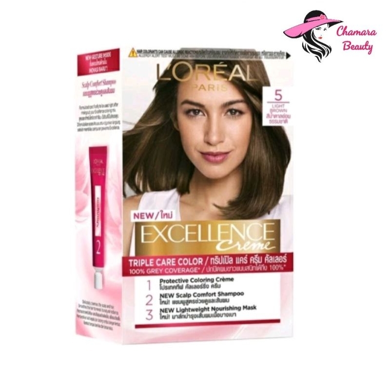 L'oreal Hair Color Light Brown #5,Semir Loreal,Cat Rambut Loreal,Loreal Hair Color
