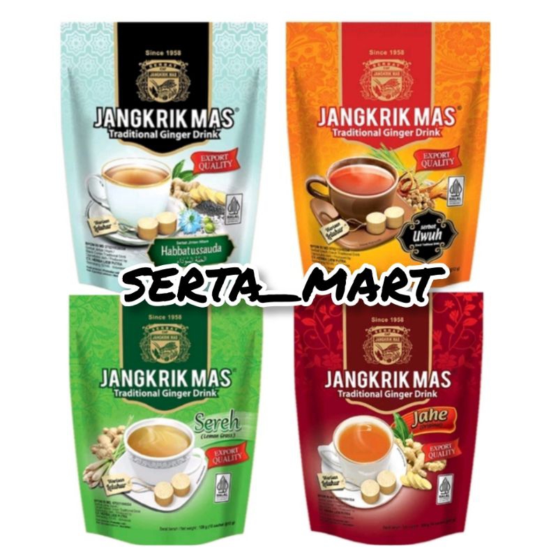 

Jangkrik Mas Serbat Ginger Drink 10's - Traditional Ginger Drink - Jahe / Sereh / Uwuh