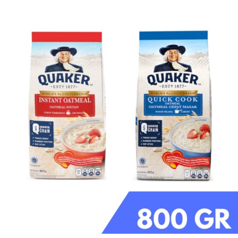 

Nyaman Quaker Oat Instant Oatmeal Merah Quick Cooking Biru 8 gram Exp 225 Murah