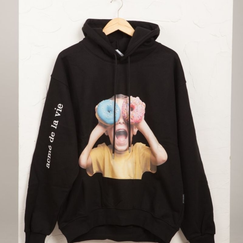 ADLV BABY FACE DONUTS BLACK HOODIE