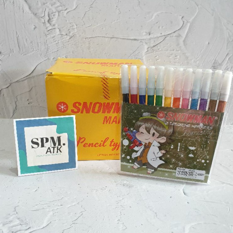 

KODE J66K 12 Set Spidol 12w Snowman PW12A