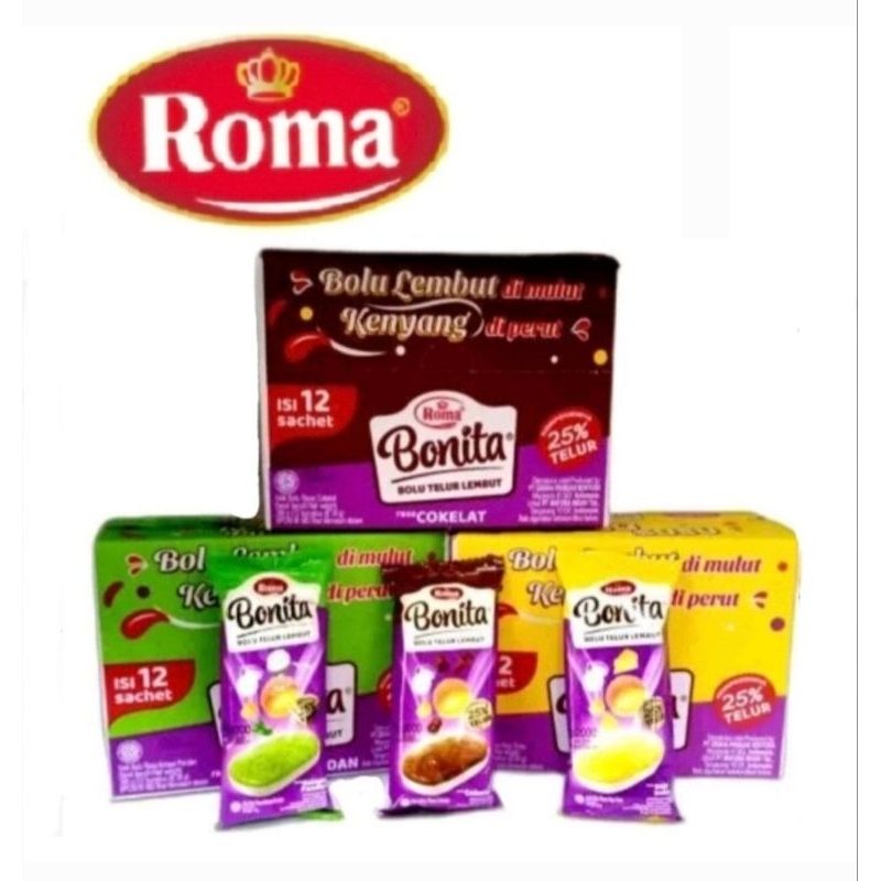 

Bonita Bolu / Roma Bonita Bolu Telur lembut / Roti Bolu siap makan / Coklat Cokelat Keju Susu Kelapa Pandan / Bolu instant