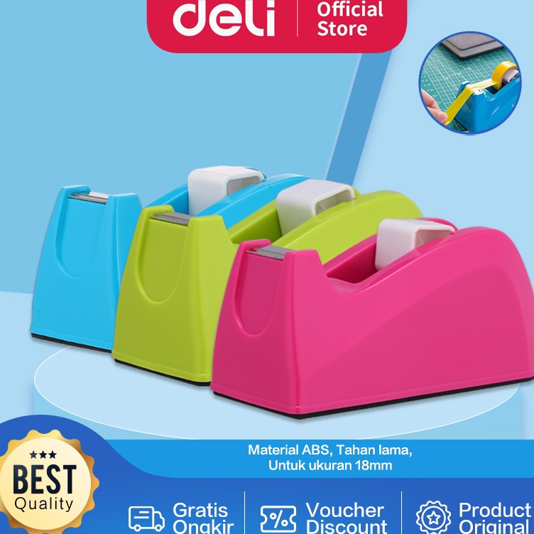 

Grosir Favorit Deli Tape Dispenser mudah memotong nonslip mudah untuk penggunaan satu tangan E814A