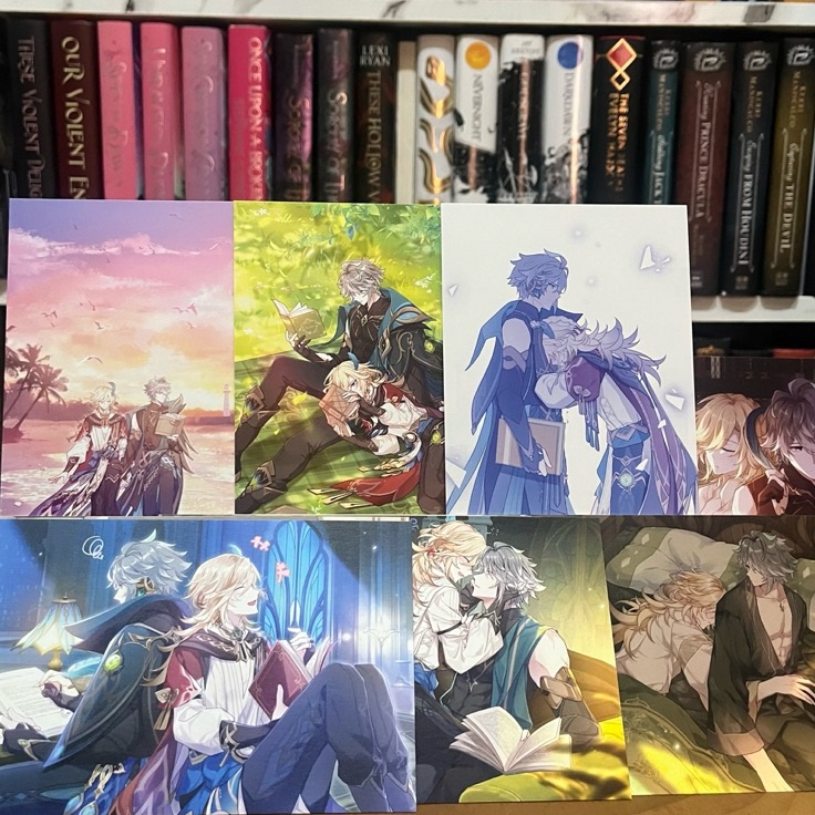 

Serbu Voucher Fanmerch Genshin Impact Alhaitham Kaveh Haikaveh ddungw Postcard