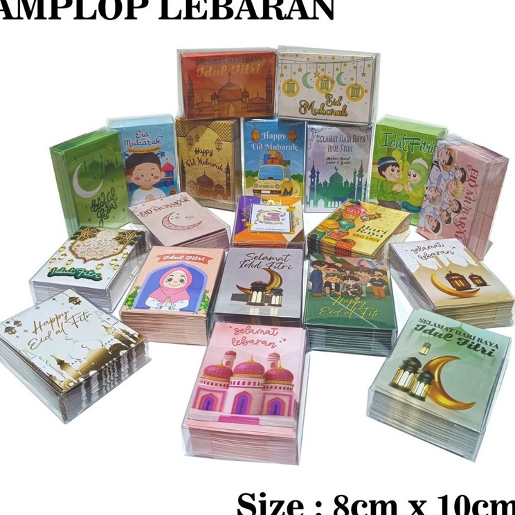 

Borong Meriah AMPLOP LEBARAN HARI RAYA IDUL FITRI 224 ISI 5 Pcs Lembar Motif Lucu