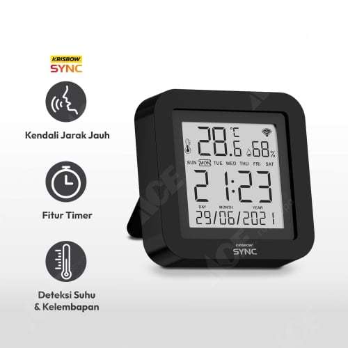 Krisbow Sync Alat Ukur Temperature & Kelembapan Smart Wifi IR