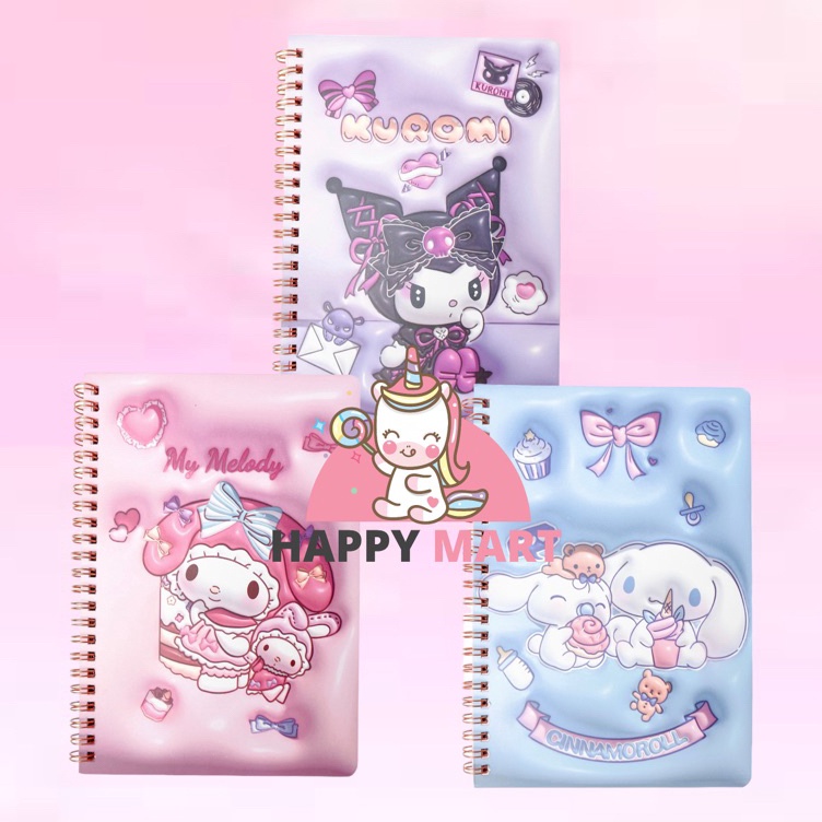

Update Surprise Notes buku tulis 3d art sanrio kuromi melody cinnamoroll
