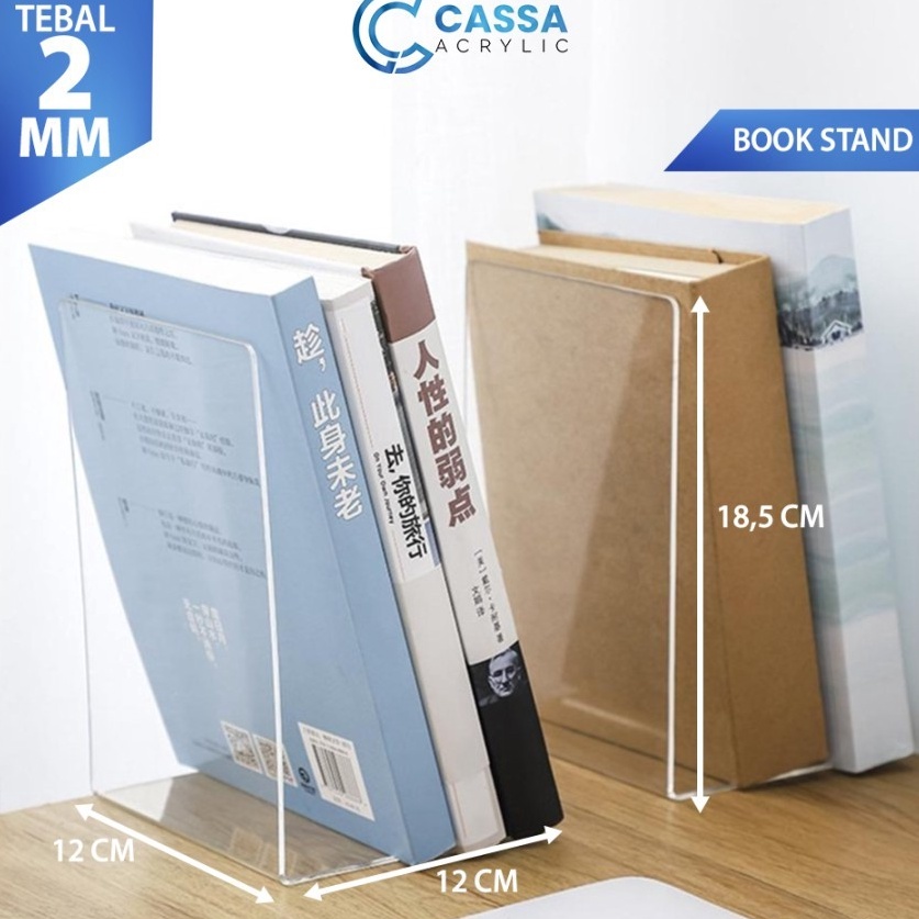 

Super Hadiah Acrylic Book Stand Akrilik Pembatas Buku 2mm