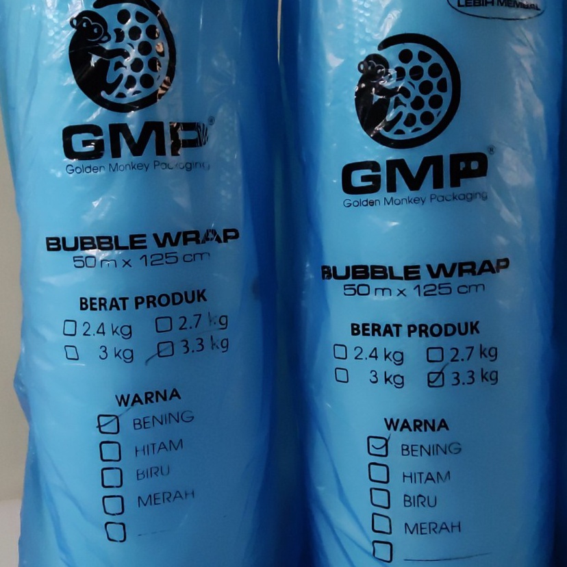 

Paling Menarik BUBBLE WRAP GMP 33Kg WARNA PUTIH 5M X 125CM