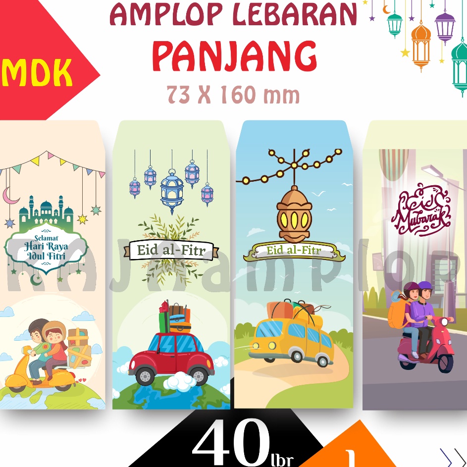 

Penjualan Hemat RAJA Amplop ProMo 4 lbr 4 Motif Angpao THR Lebaran Idul Fitri Panjang MUDIK