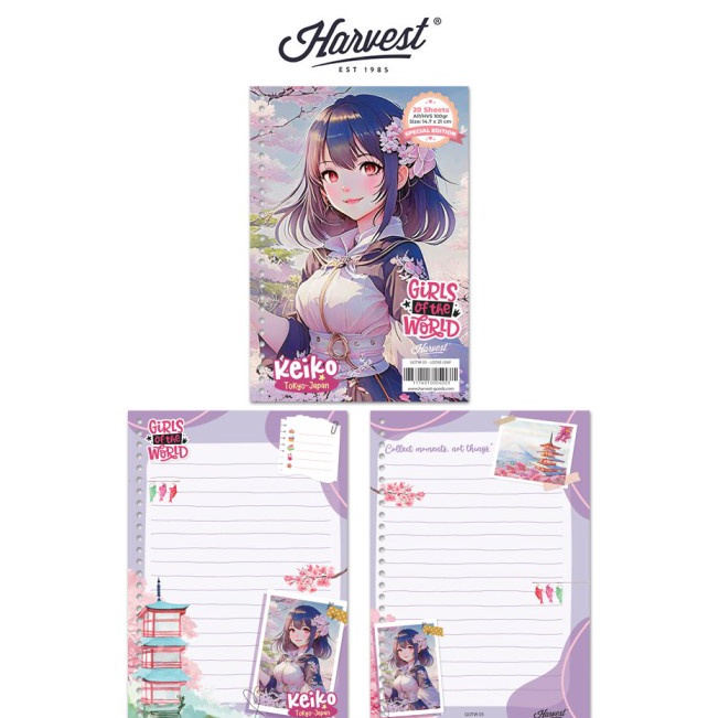 

Update Hemat Loose Leaf Kertas Binder Harvest A5 Girls of The World Tokyo