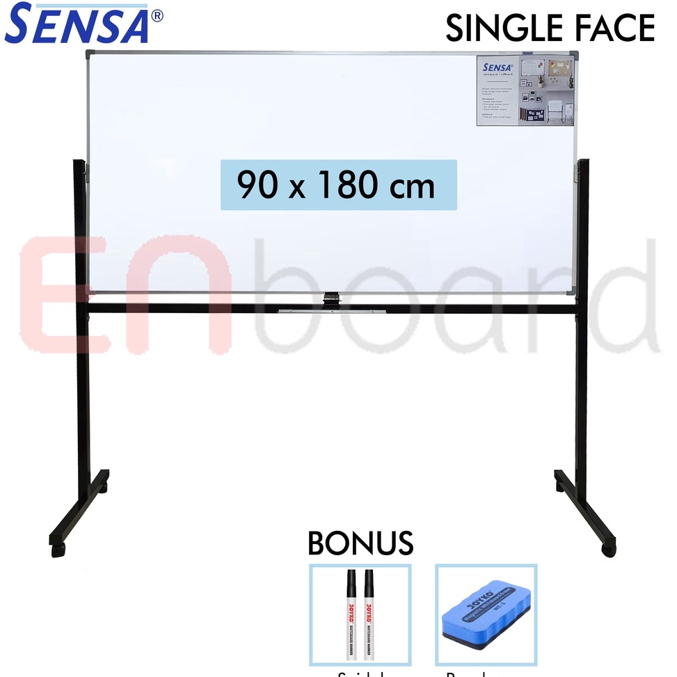 

KODE I9V6 Papan Tulis Whiteboard White Board Standing Single Face Sensa 9 x 18 cm