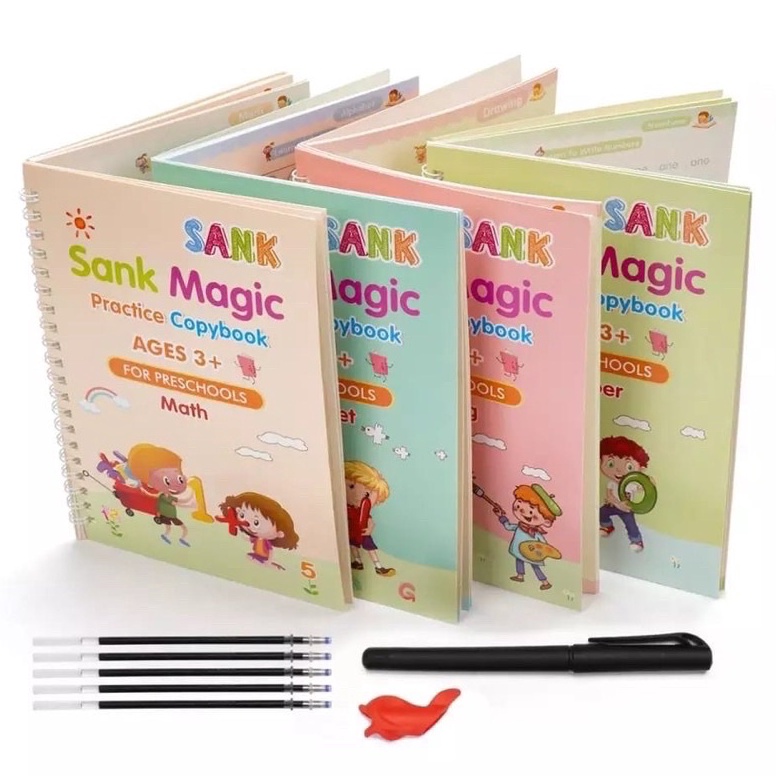 Sank Magic Copy Book Preschool Arabic Hijaiyah Magic Copy Book Buku Ajaib Buku Latihan PAUd ART C9R1