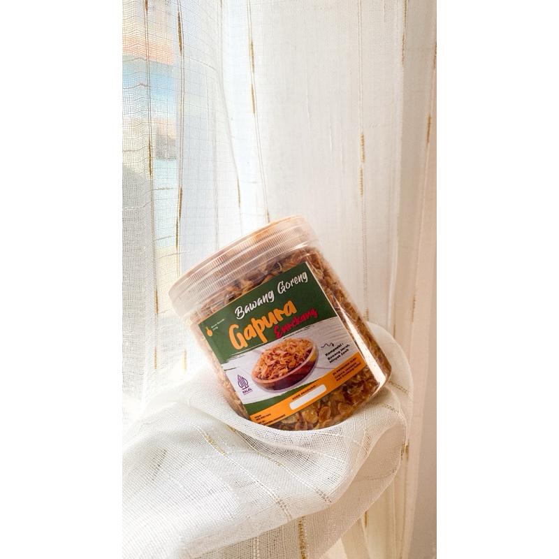 

Bawang Goreng GPA - 1 Toples ukuran 600ml berat 250gr