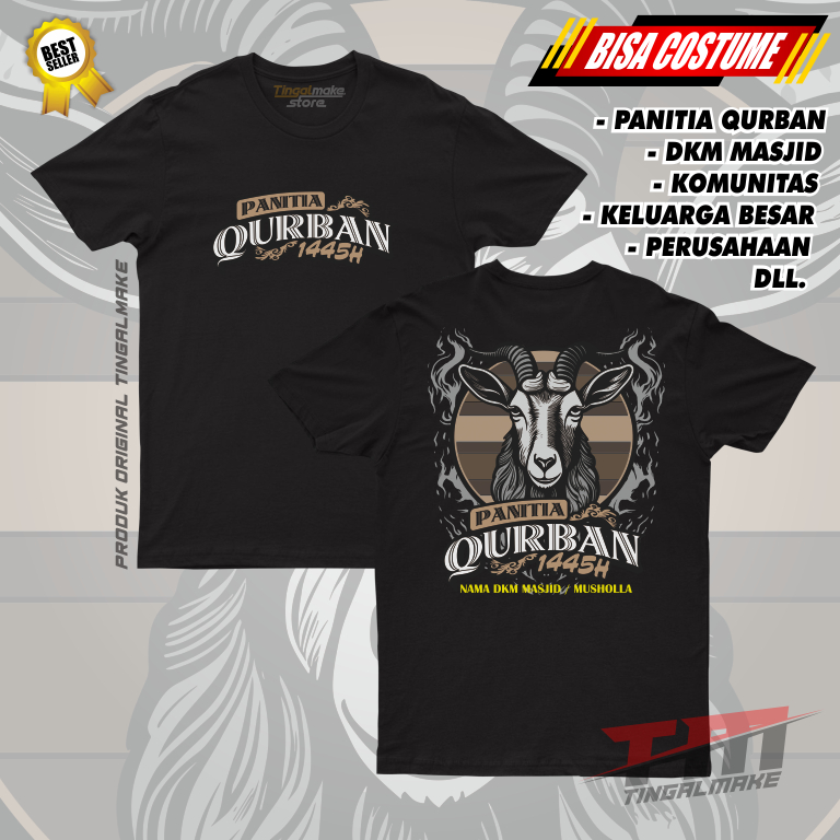 DTF | COSTUME QURBAN Z1 PANITIA QURBAN TSHIRT | KAOS QURBAN | SABLON DIGITAL DTF | SABLON SATUAN | T