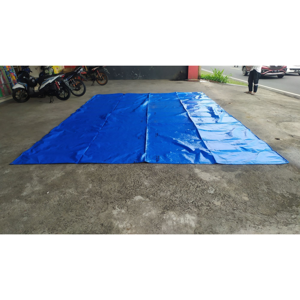 Terpal tenda terpal lembaran ukuran 3x4 meter warna biru