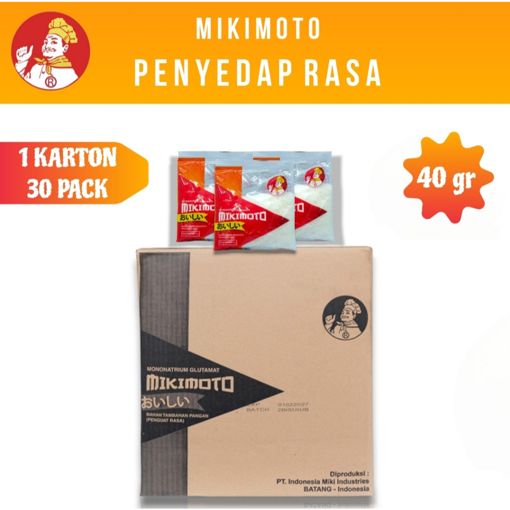 

MIKIMOTO Micin Msg Penyedap Rasa MM 40 - Kemasan 40gr (1 Karton Isi 30 Pack)