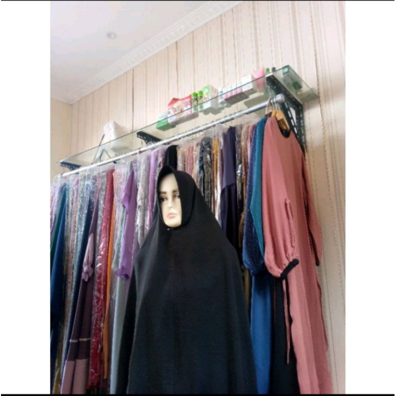 "Hijab Bergo Syar'i Crinkle Airflow Size XXL"