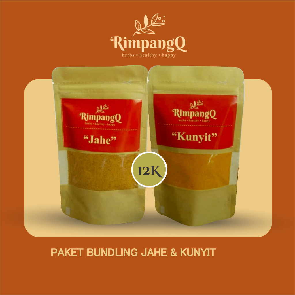 

RIMPANG Q [ Paket Jahe Bubuk+Kunyit Bubuk ] Original Halal