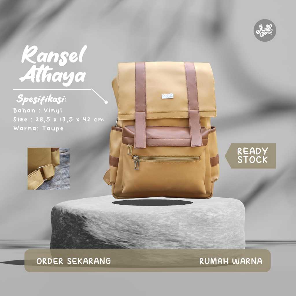 RUMAH WARNA Tas Ransel Wanita Tas Ransel Sekolah Wanita Tas Kerja Wanita Tas Kuliah Wanita Athaya Ba