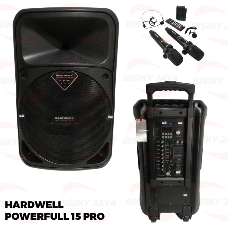 Speaker Portable Hardwell Powerfull 15 Pro Original Hardwell