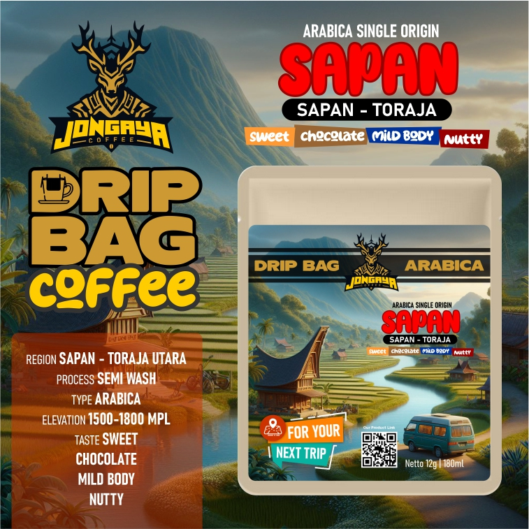 

Drig Bag Coffee - Arabica Series Mix Sulawesi Toraja Enrekang Mamasa Malino - 3 Bag