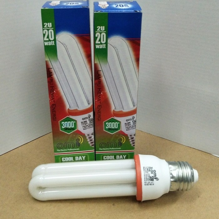 BOHLAM LAMPU MURAH PLC OMI 2U 20 WATT 20W PUTIH