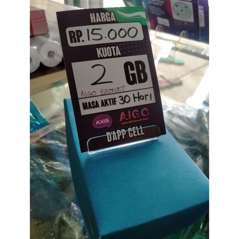 

Label Tag Display Harga Voucher Kuota Akrilik Bening