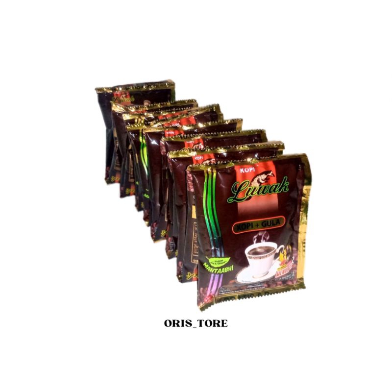 

Kopi Luwak_Kopi + Gula_1 Renceng Isi 10 Sachet Gratis 6 Sachet_Berat Persachet 23 Gram