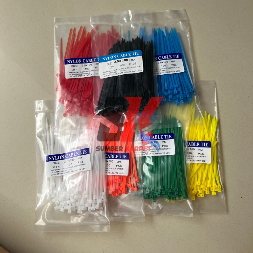 

SK Kabel Ties 2.5 x 100mm (10cm) isi 100 pcs
