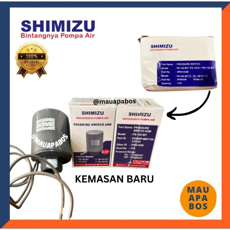 Otomatis Pompa Air Shimizu PS-130 PS-135 Original