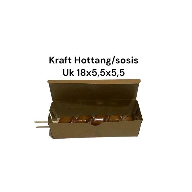 

kraft Hottang/sosis uk 18x5,5x5,5 tebal 350gram full laminasi