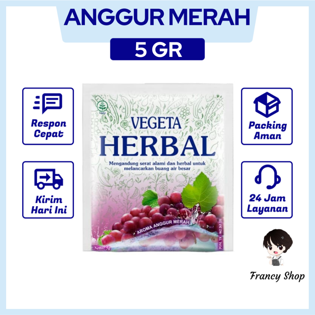 

Vegeta Herbal Rasa Anggur Sachet 5 gr