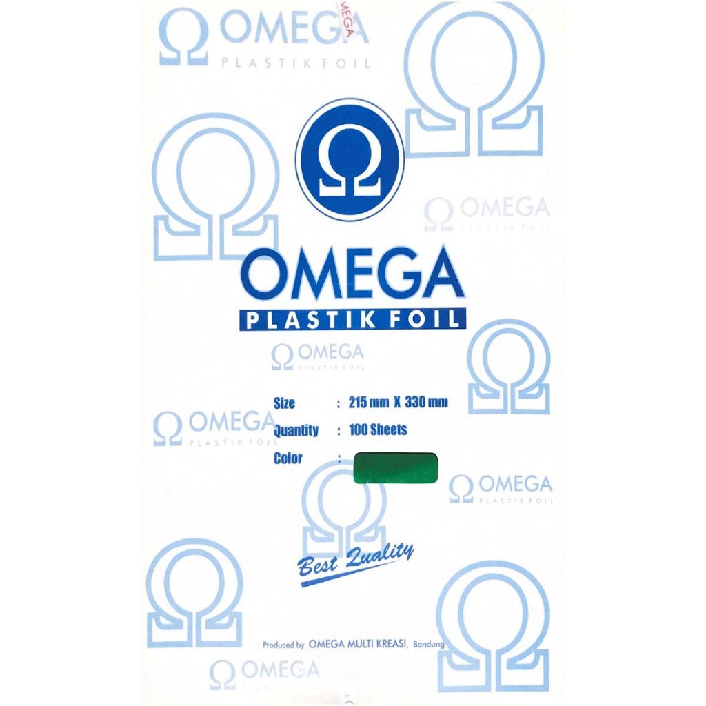 

Omega Plastik Foil Transfer Tulisan Hitam ke Hijau / Green