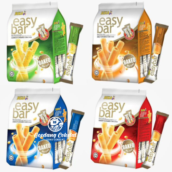 

BIKA Easy Bar Stik Stick Jagung Rasa Rumput Laut Ayam Keju Cheese BBQ Kemasan 108g (Isi 12 sachet)