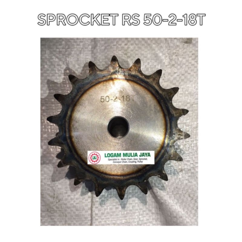 ROLLER CHAIN SPROCKET RS 50 DOUBLE GIGI 18T SPROCKET RS 50X2X18T GEAR GIR RS 50-2-18T