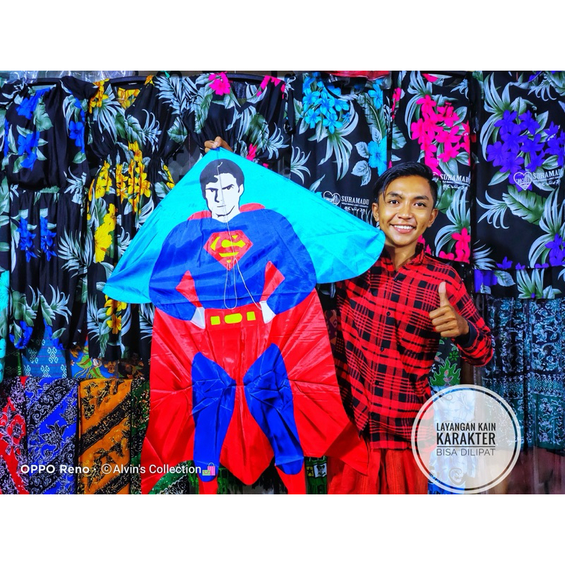 LAYANGAN KAIN KARAKTER SUPERHERO / LAYANGAN KAIN BISA DILIPAT / LAYANGAN KAIN KARAKTER / LAYANGAN KA