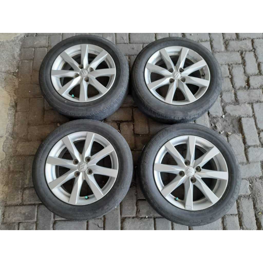 velg mobil bekas copotan suzuki splash r15 pcd 4x100