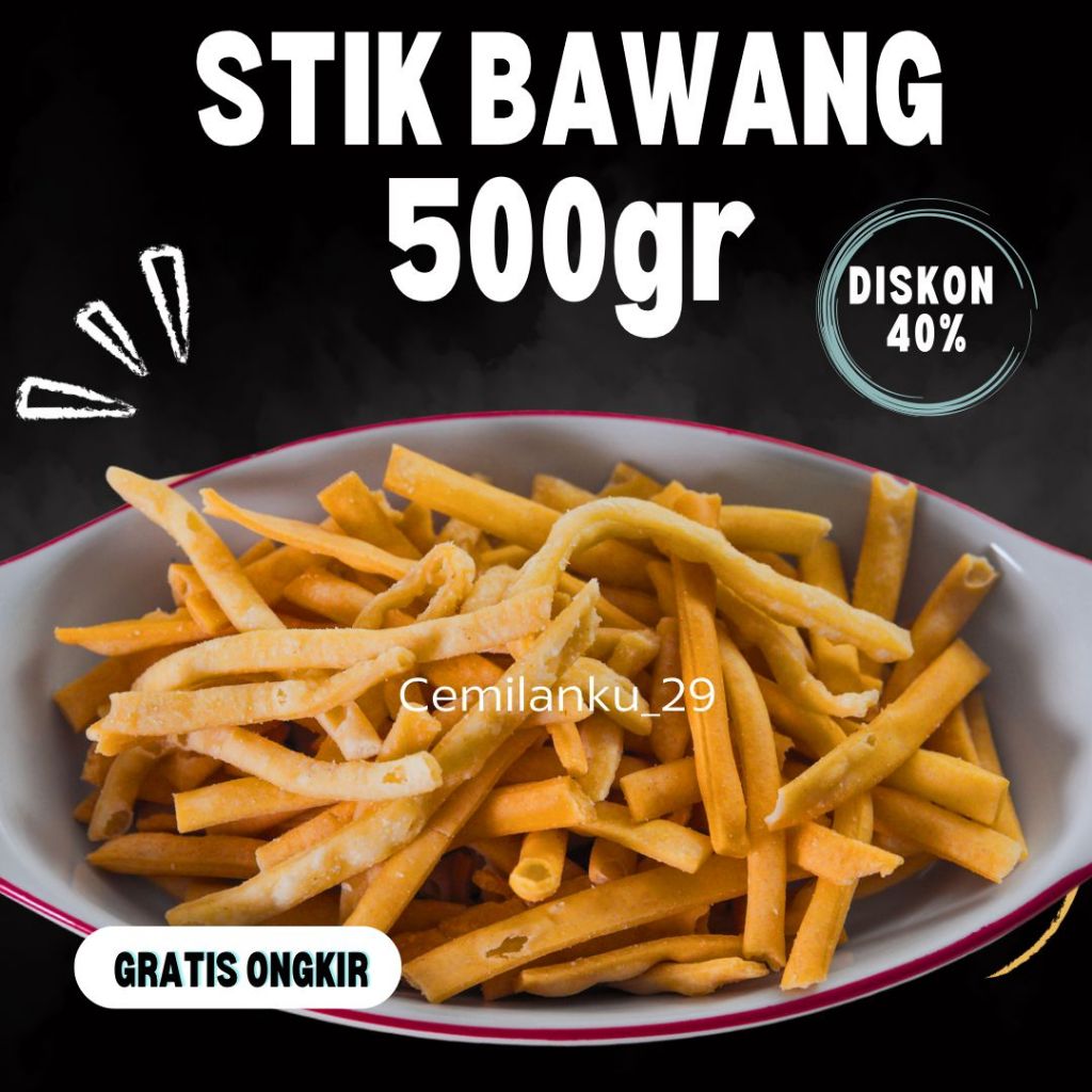 

Stik Bawang Gurih 500gr Kue Bawang Renyah 500gr